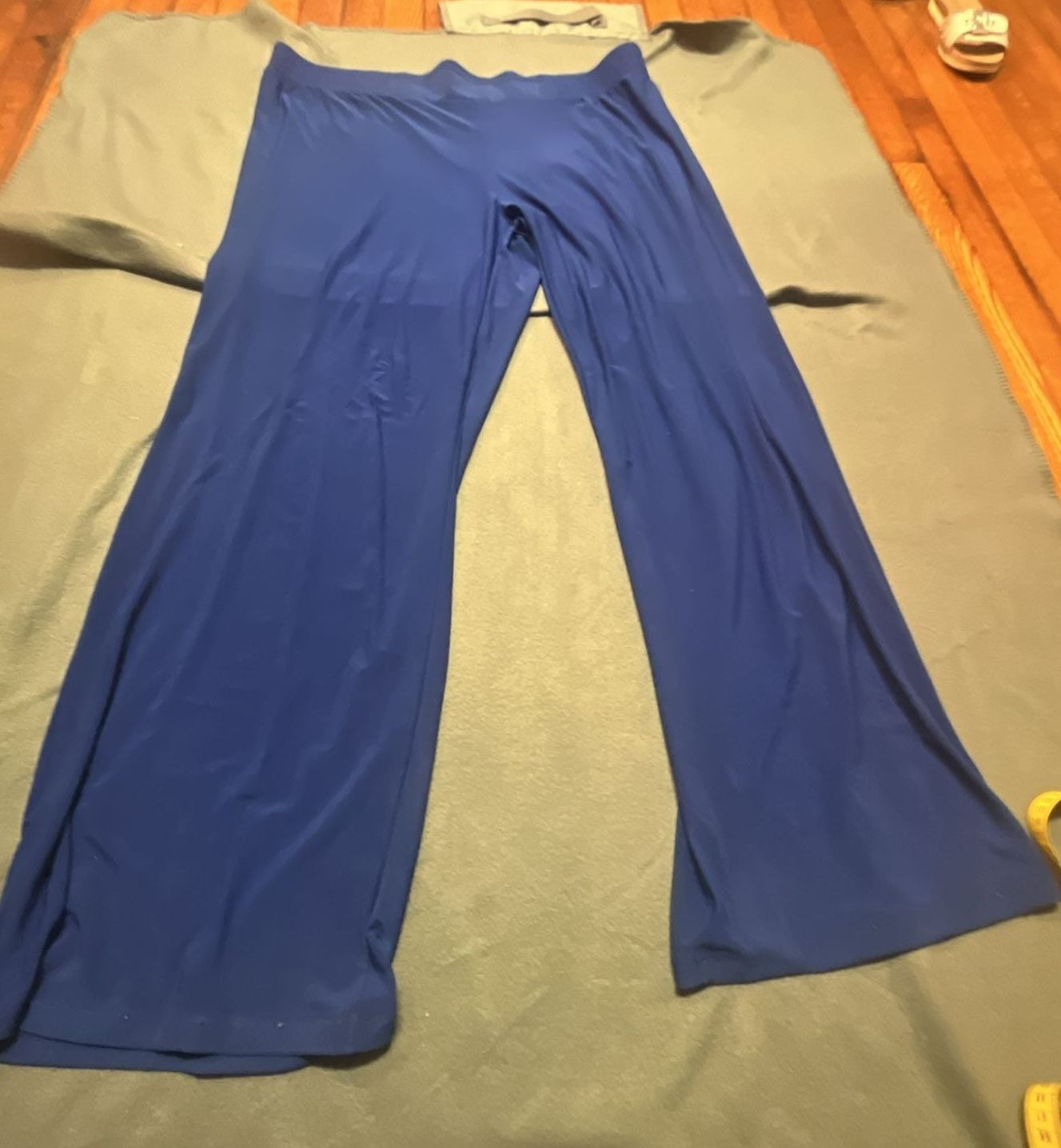 MAU Women's High Waist Wide Leg Pants Size 2X Blue Long Leggings 11