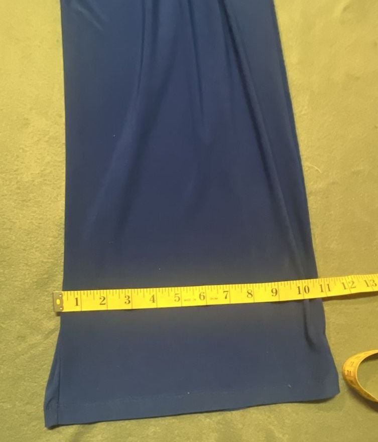 MAU Women's High Waist Wide Leg Pants Size 2X Blue Long Leggings 16