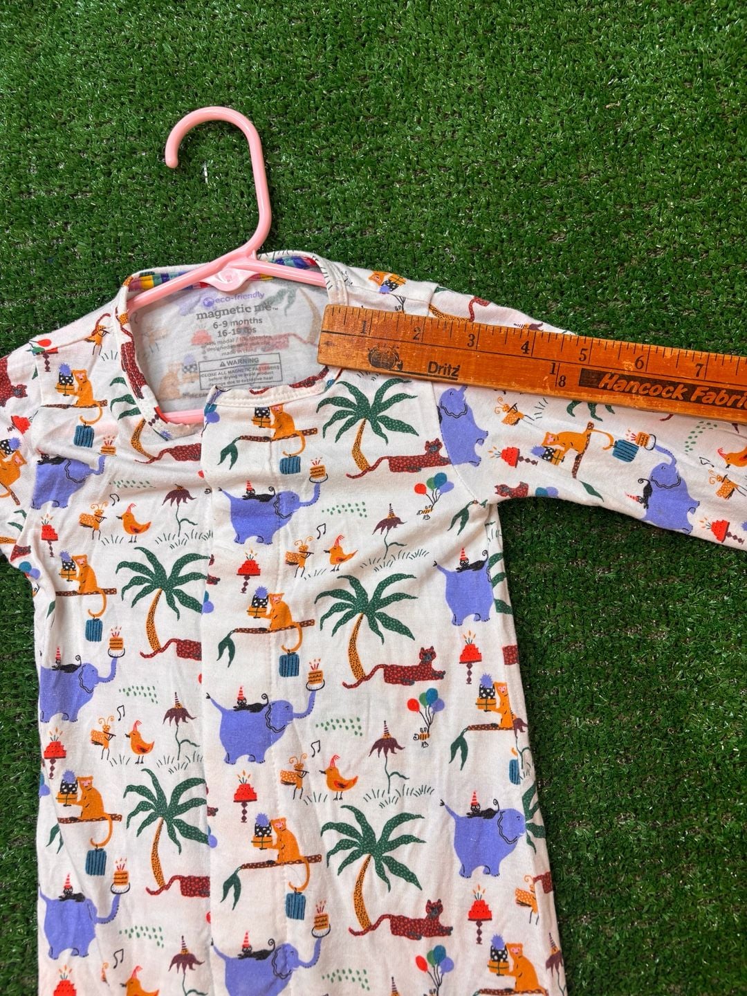 Magnetic Me Party Safari Footie Size 6-9 Months 10