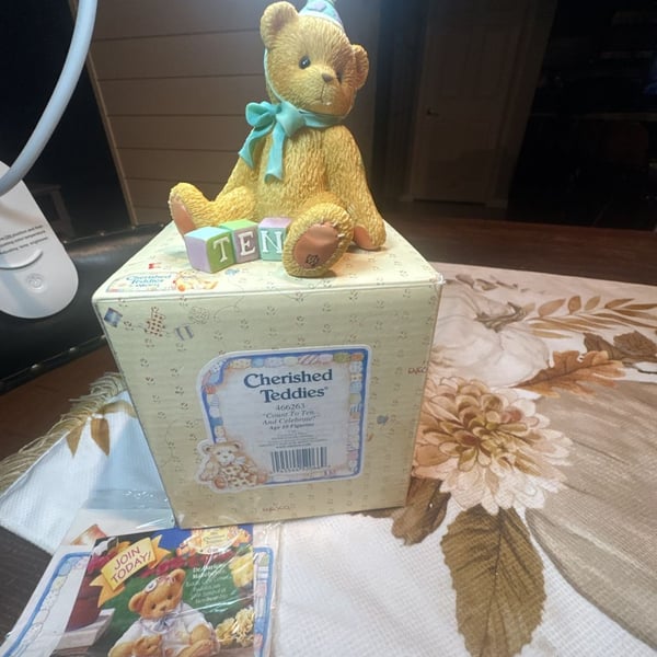 Cherished Teddies “Count to Ten and Celebrate” Birthday Bear With Box