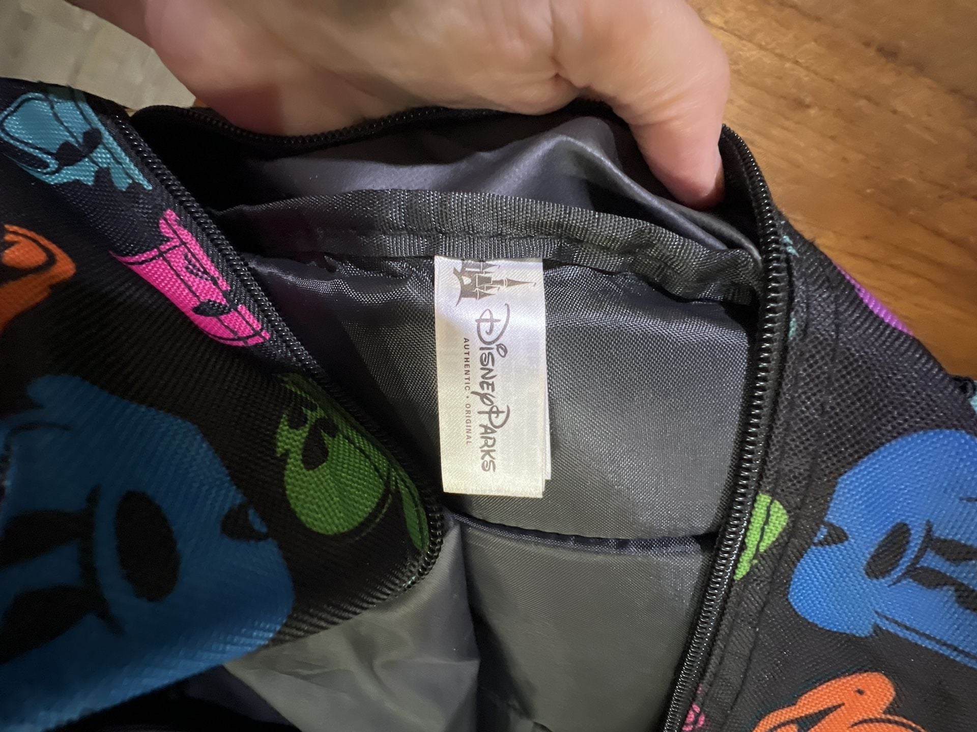 Disney Walt Disney World Mickey Mouse Faces Rainbow Backpack Black 9