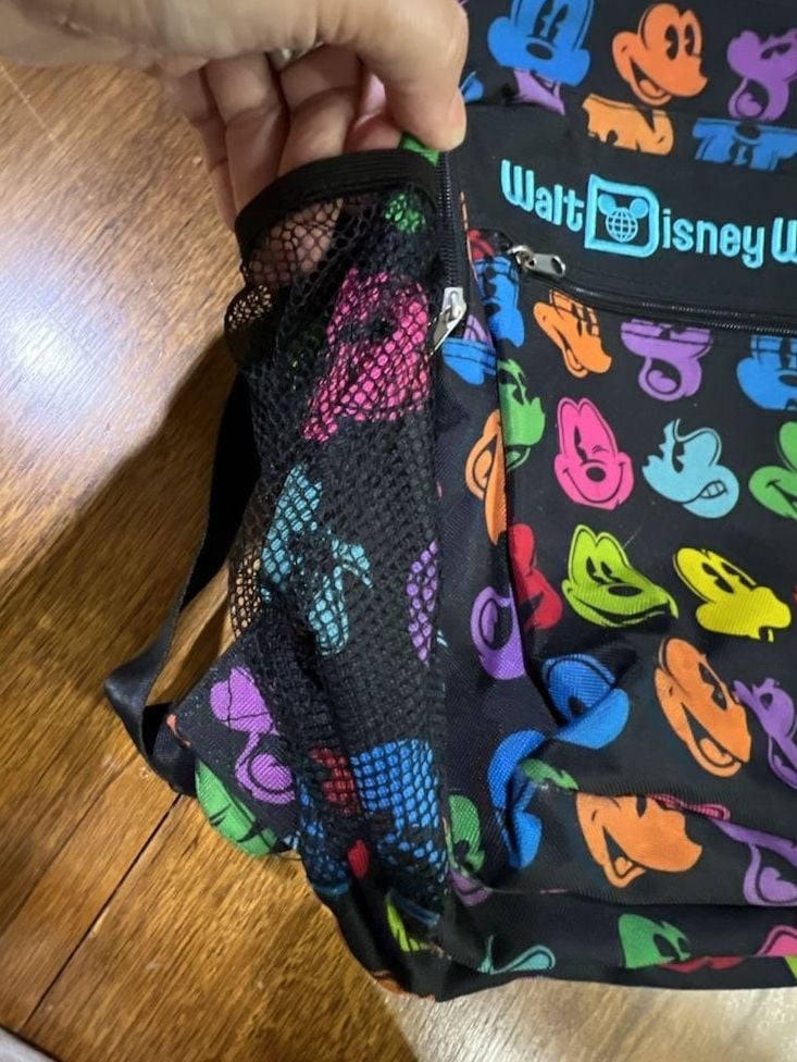 Disney Walt Disney World Mickey Mouse Faces Rainbow Backpack Black 4