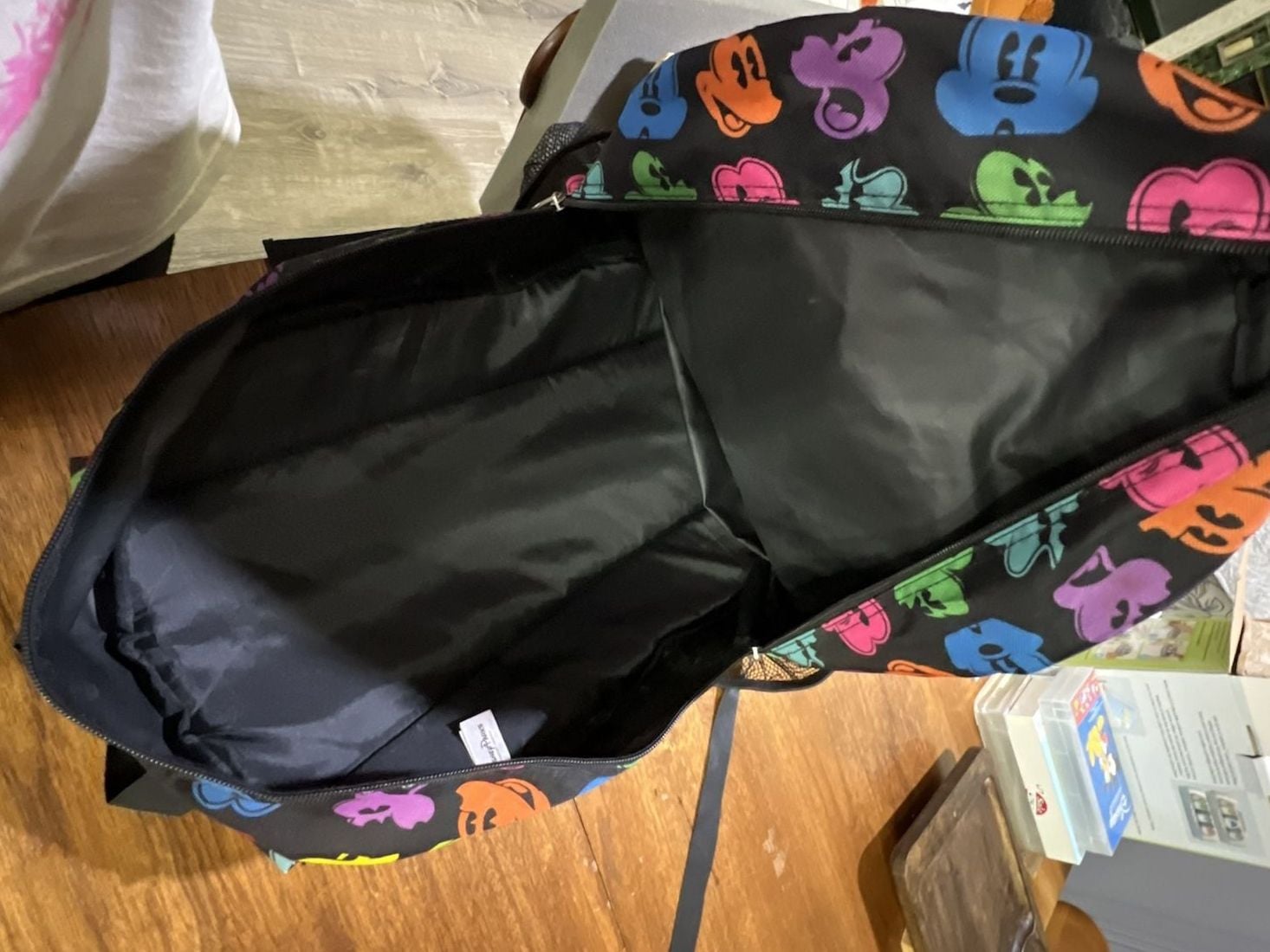 Disney Walt Disney World Mickey Mouse Faces Rainbow Backpack Black 8