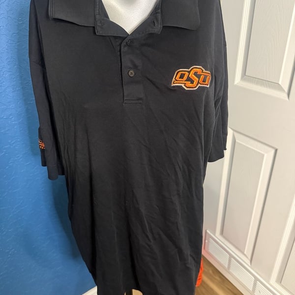 Oklahoma State OSU Cowboys Cutter & Buck Polo XL Chesapeake Energy Black