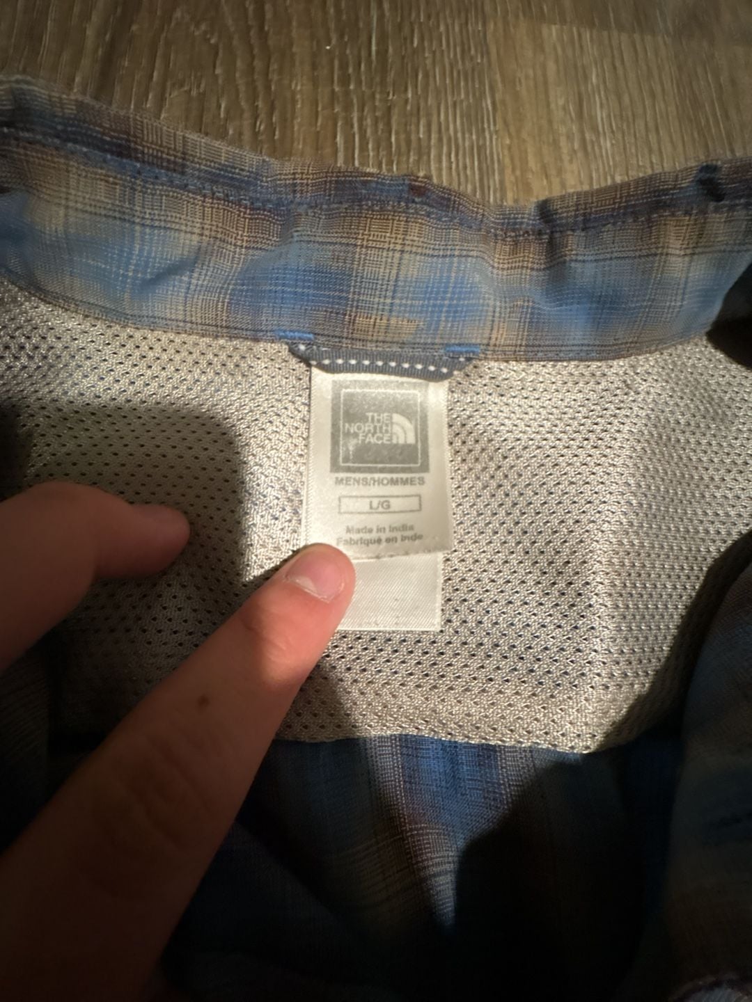 The North Face THE NORTH FACE Shirt Men's XL Button-down Long-Sleeve Plaid brown/blue/white 3