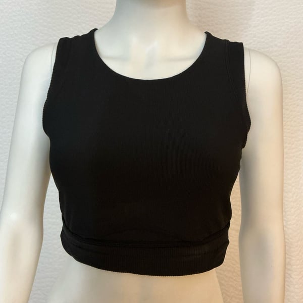Lululemon Ribbed Crop Tank Top Black Size XS