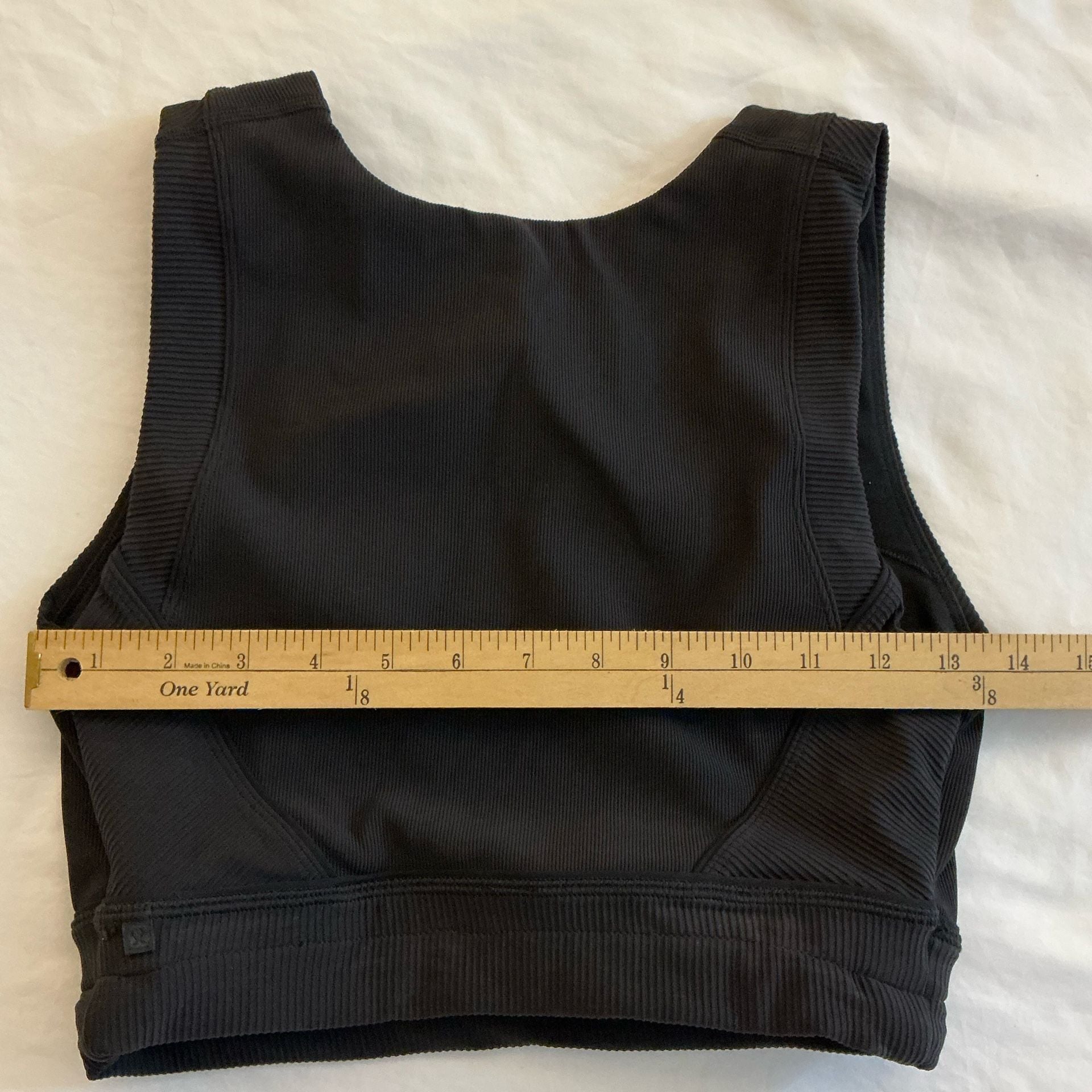 Lululemon Ribbed Crop Tank Top Black Size XS 7