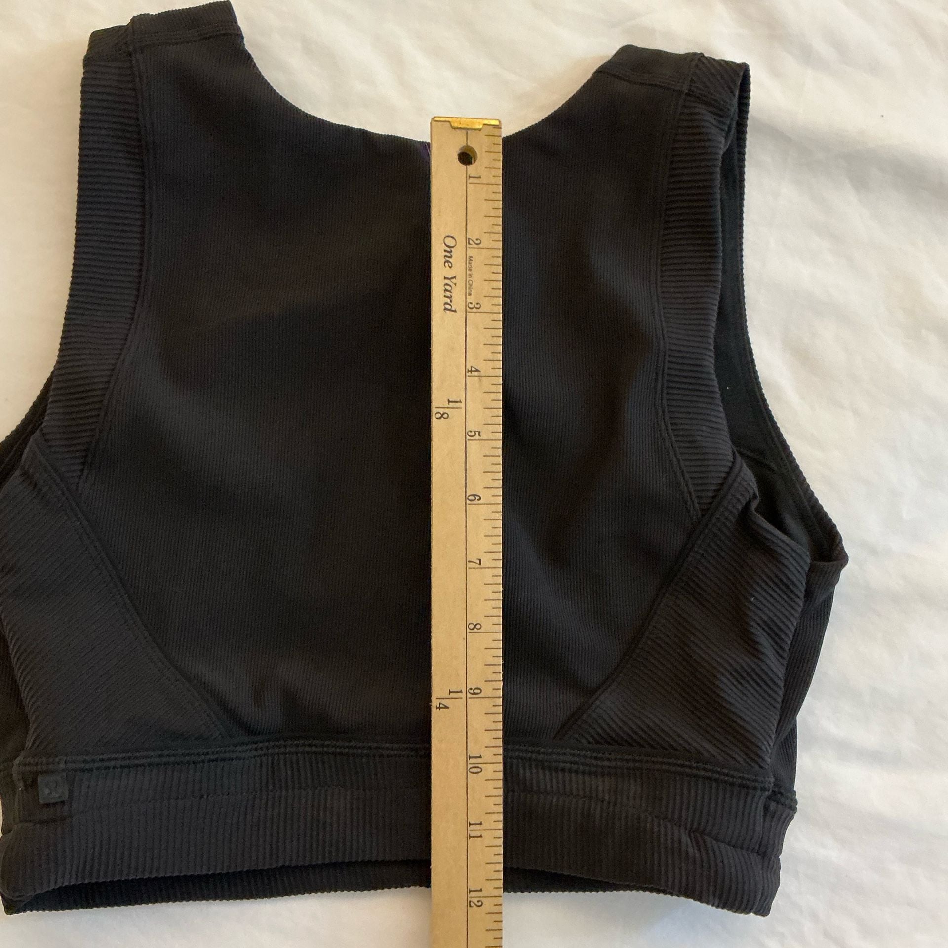 Lululemon Ribbed Crop Tank Top Black Size XS 8