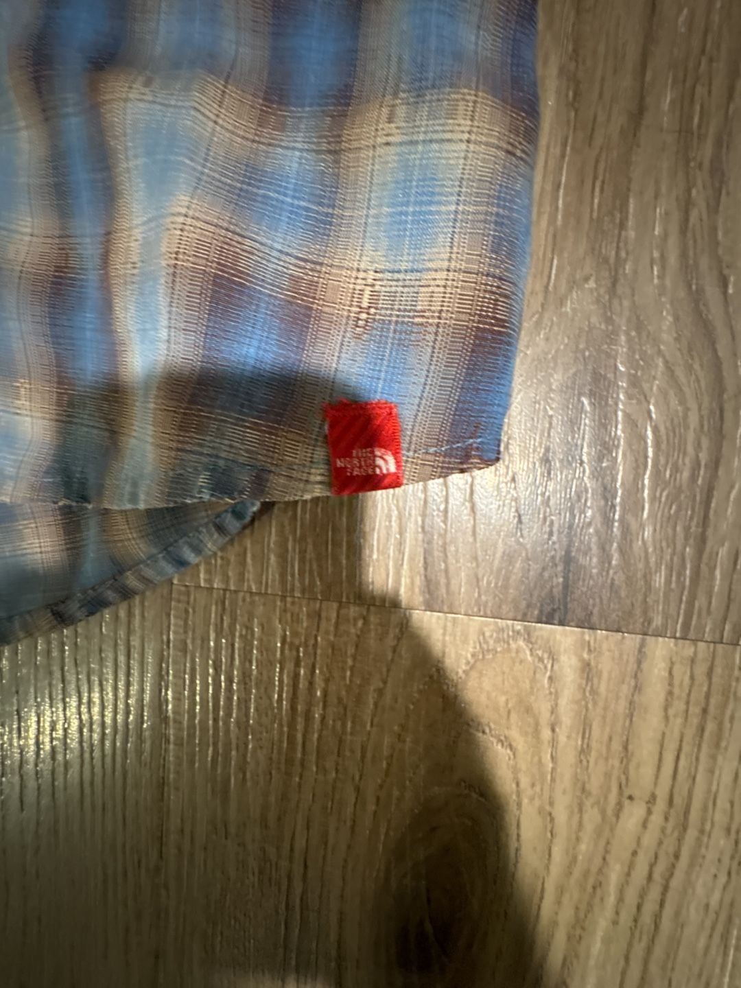 The North Face THE NORTH FACE Shirt Men's XL Button-down Long-Sleeve Plaid brown/blue/white 4