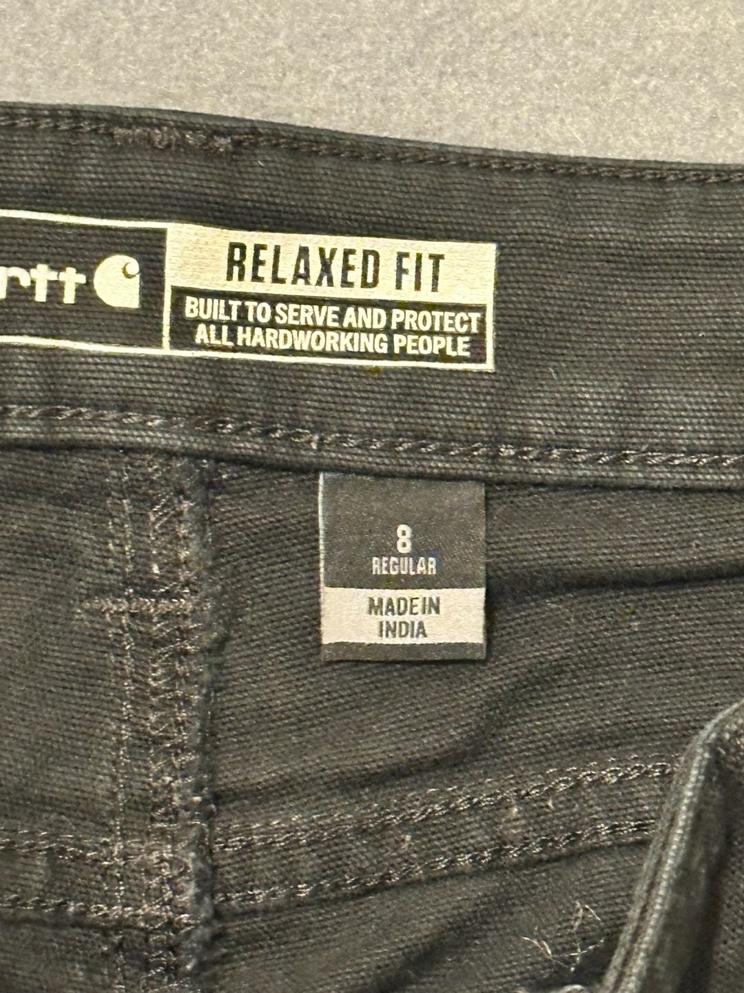 Carhartt Relaxed Fit Moss Canvas Work Pants Size 8 Black 8