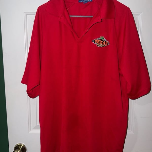 Port Authority Texas Roadhouse Polo Shirt XL Red