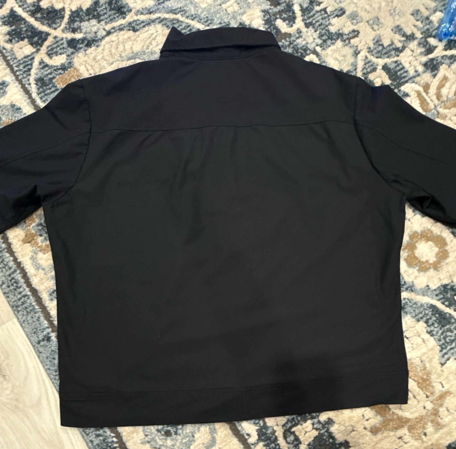 Bruno Milano Black Utility Jacket Size L Full Zip Fleece Lined 8