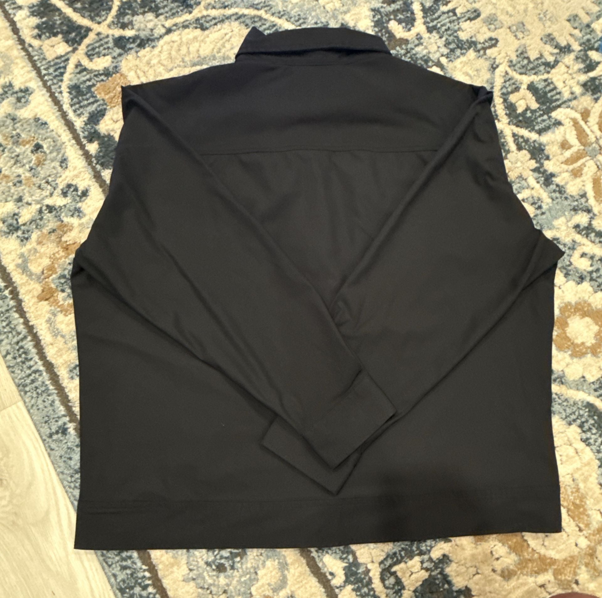 Bruno Milano Black Utility Jacket Size L Full Zip Fleece Lined 9