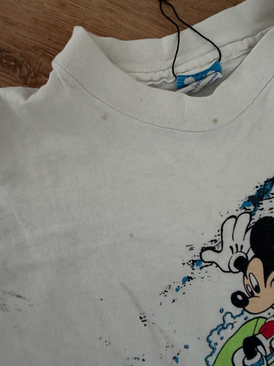 Disney Big Wave Mickey Mouse Surfing AOP T-Shirt One Size White 4