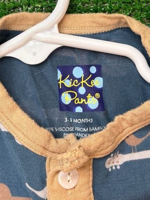 KicKee Pants Guitars & Birds Henley Romper Size 3-6 Months 5