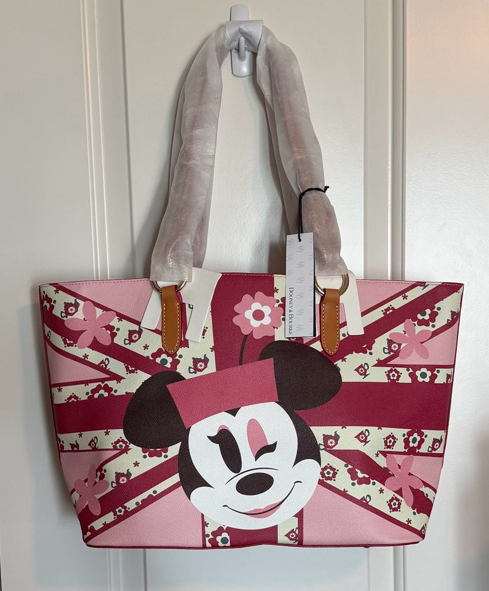NWT Dooney & Bourke Disney Parks Epcot UK Minnie Mouse Tote Bag 1