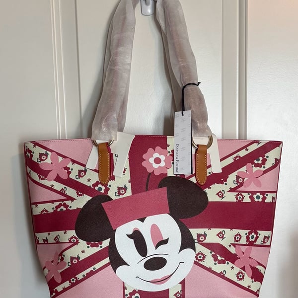 NWT Dooney & Bourke Disney Parks Epcot UK Minnie Mouse Tote Bag