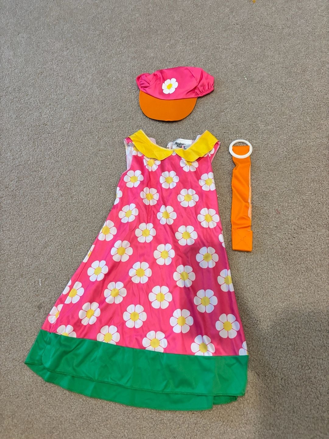 Sugar Sugar Daisy Flower Dress Costume Hat Belt 1