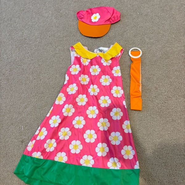 Sugar Sugar Daisy Flower Dress Costume Hat Belt