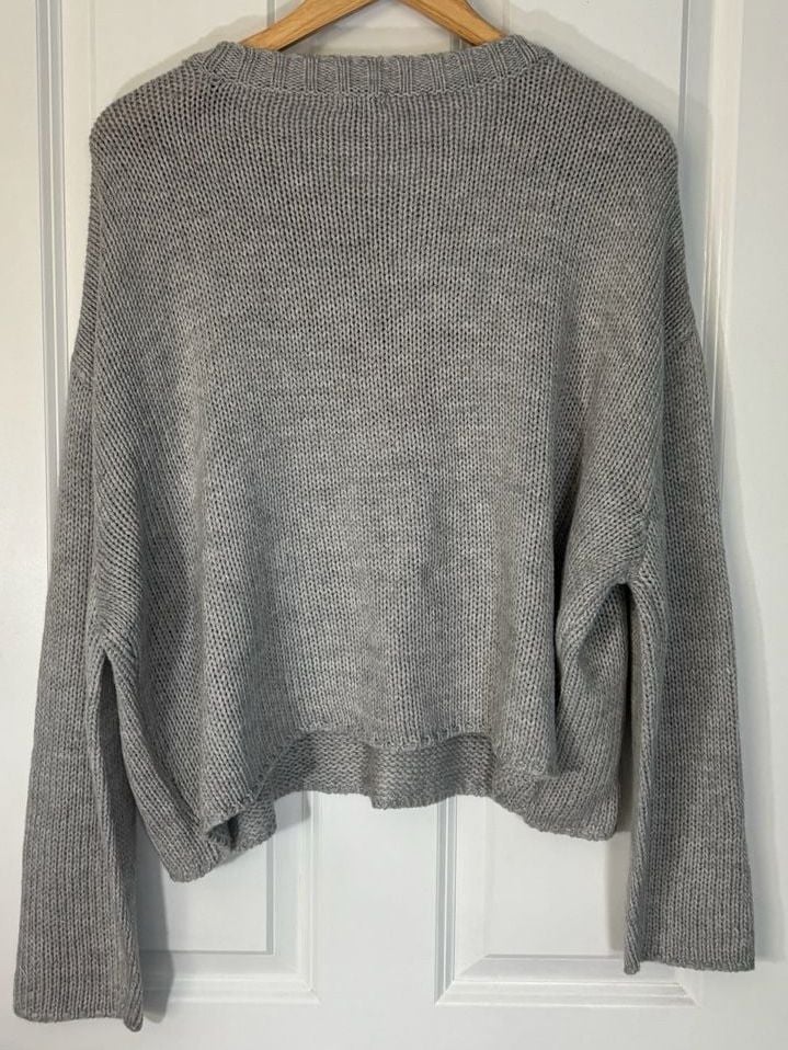 NWT Rue21 LA Varsity Graphic Crewneck Knit Sweater Gray Red 1X 7
