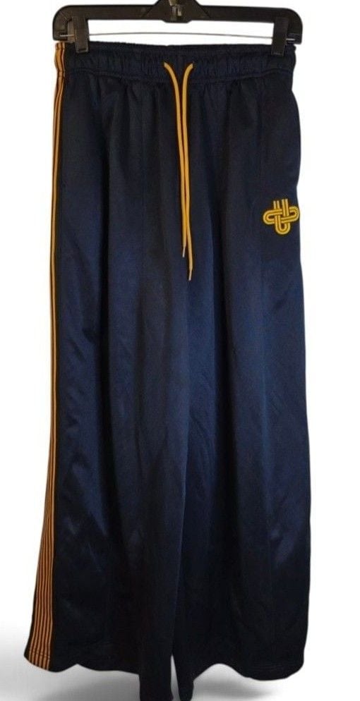 Urban Outfitters Track Pants Size XS Wide Leg Navy Blue 3