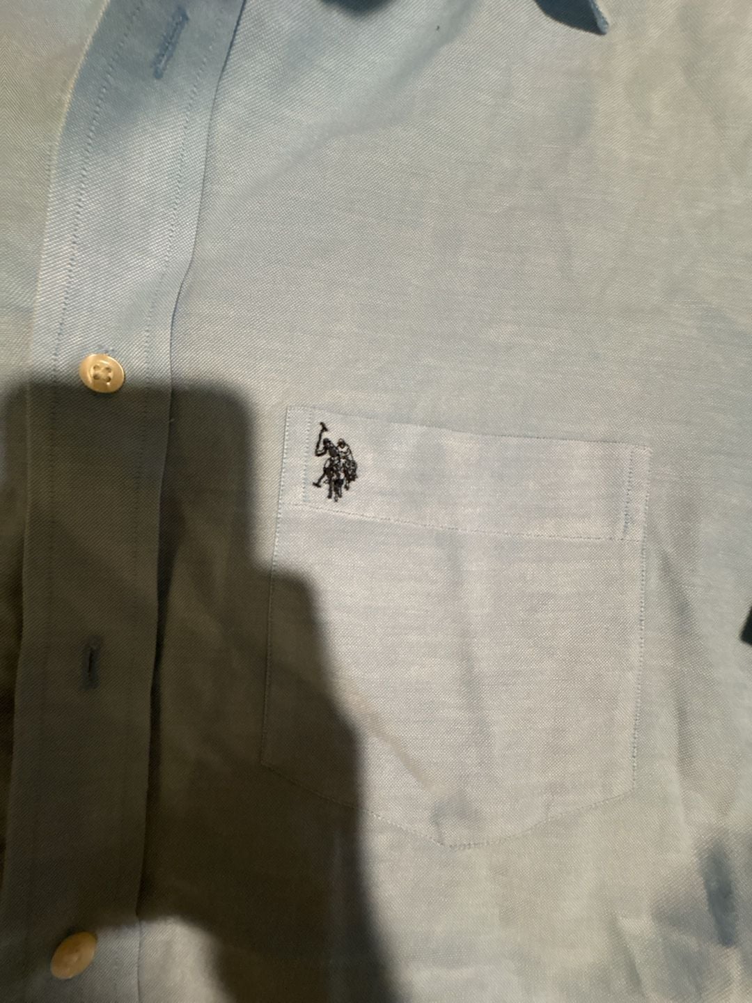 U.S. Polo Assn. Long Sleeve Button-Down Shirt Size XL 17/17-1/2 Blue 4
