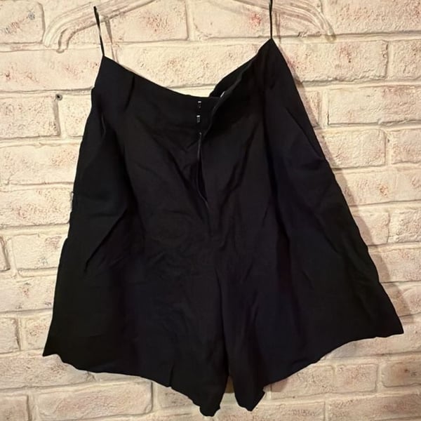 Zara Pleated Shorts Size S Black