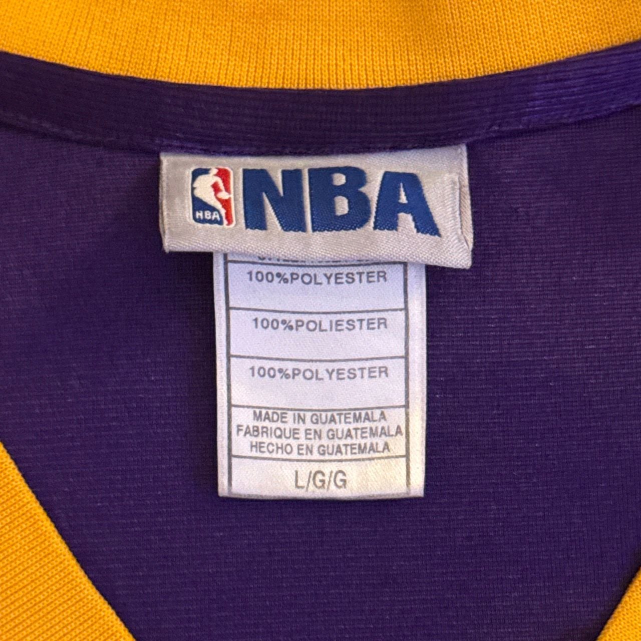 Vintage 90s NBA Los Angeles Lakers Kobe Bryant Purple Jersey Size L 4