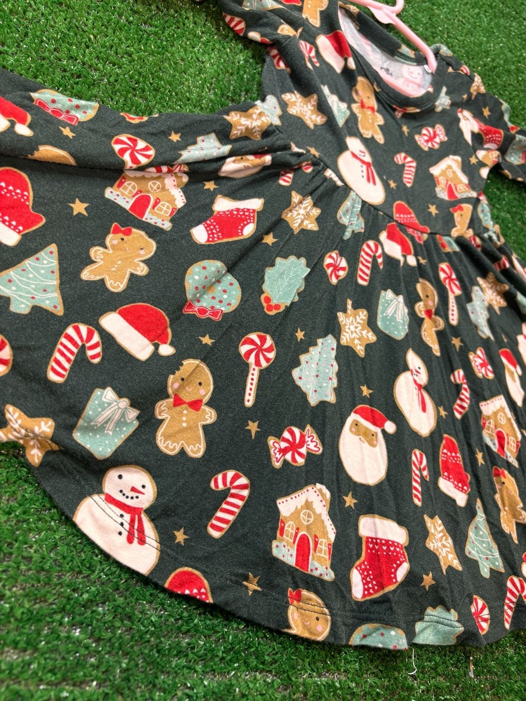 Millie + Roo Christmas Twirl Dress Size 12-24 Months Gingerbread Holiday 2