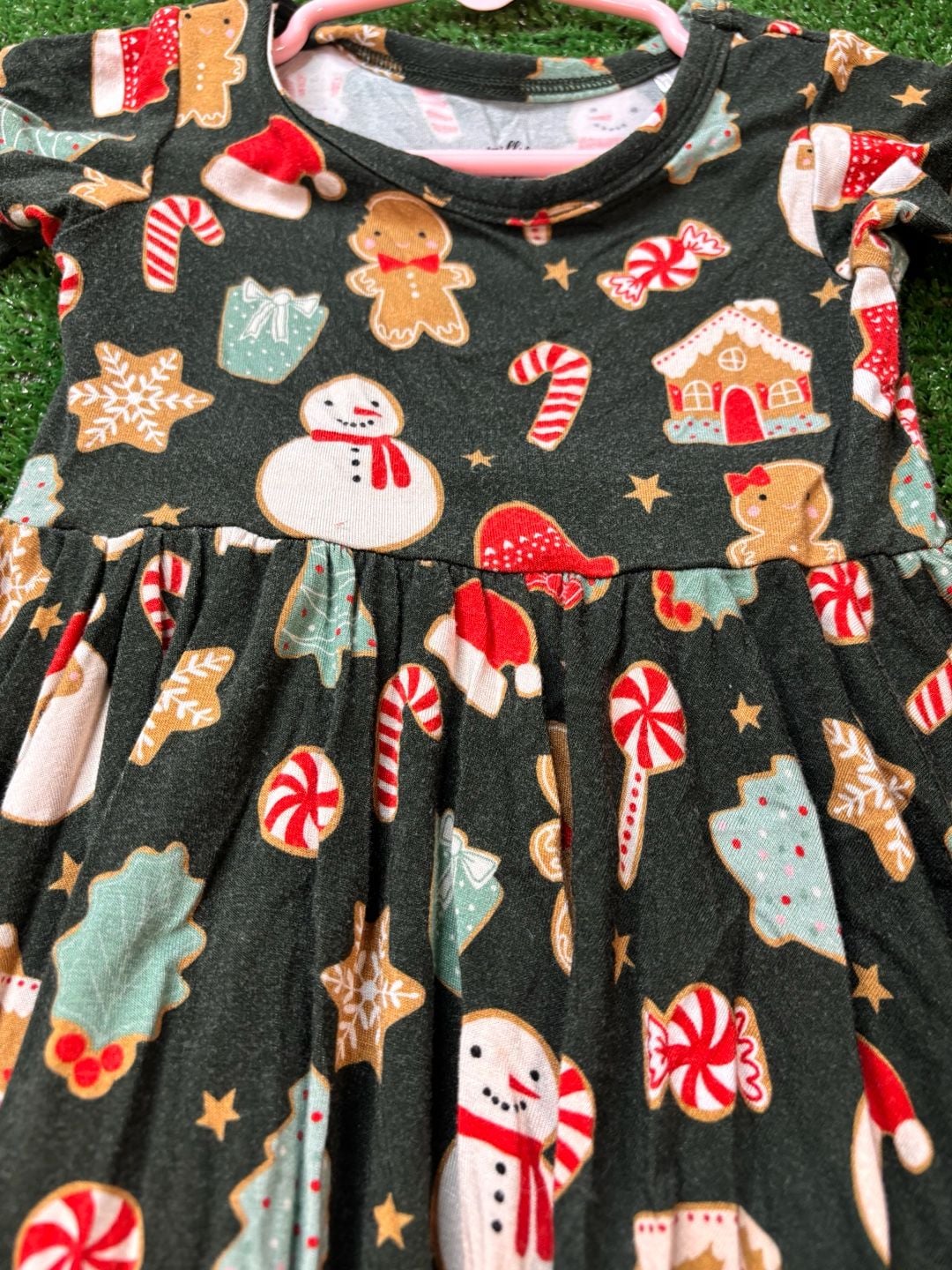 Millie + Roo Christmas Twirl Dress Size 12-24 Months Gingerbread Holiday 4