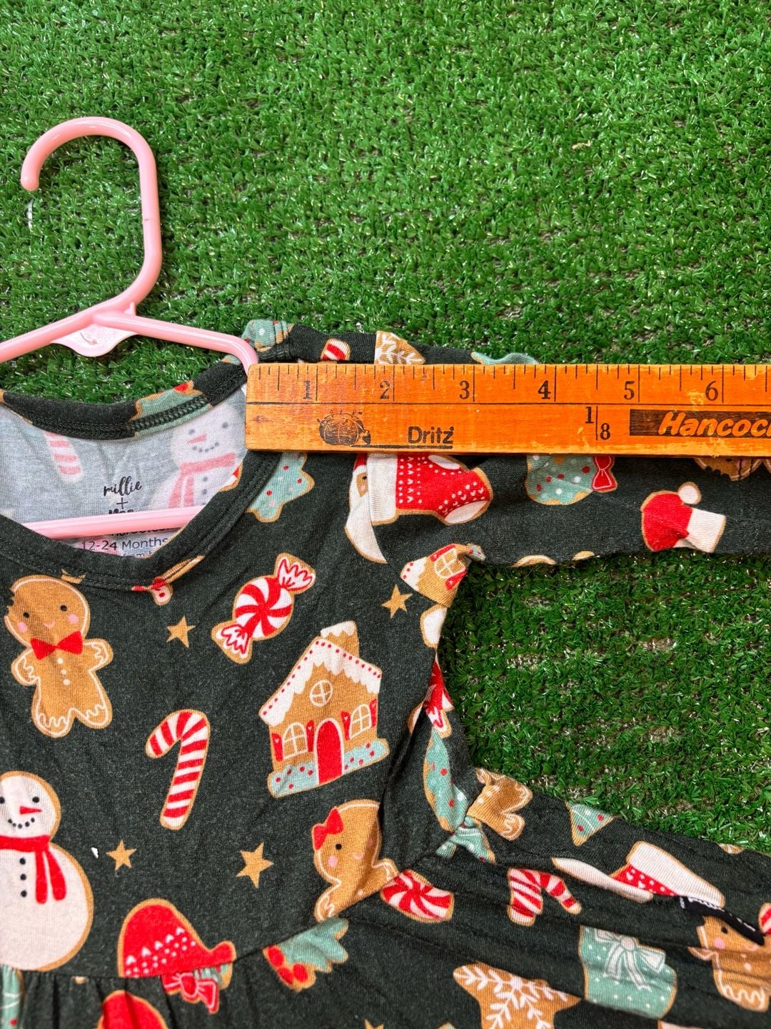 Millie + Roo Christmas Twirl Dress Size 12-24 Months Gingerbread Holiday 10