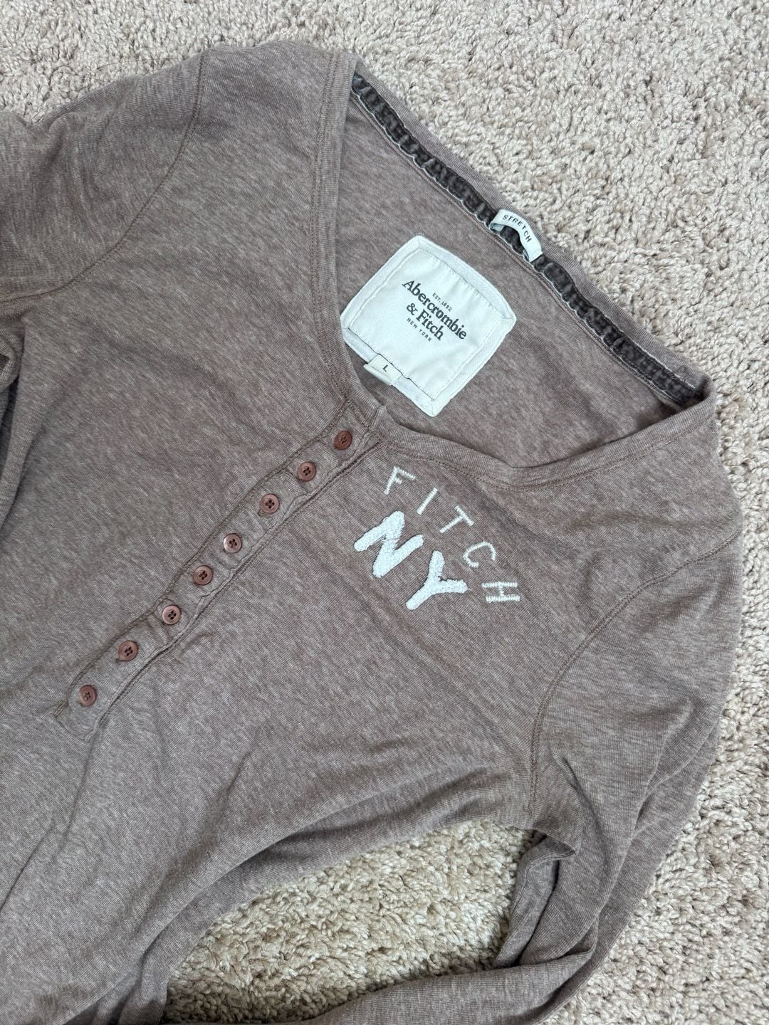 Abercrombie & Fitch Rare Y2K Henley 3