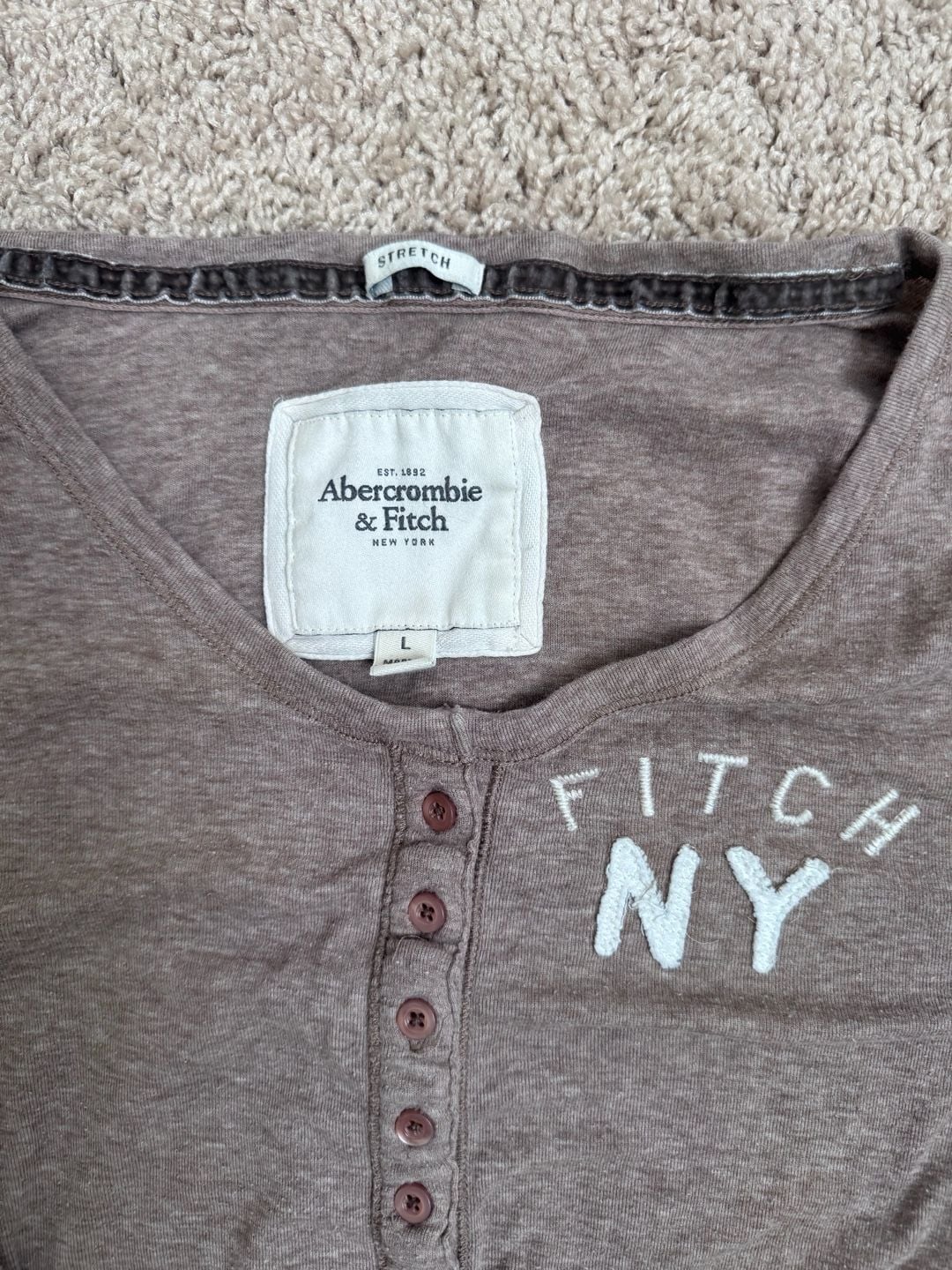 Abercrombie & Fitch Rare Y2K Henley 4