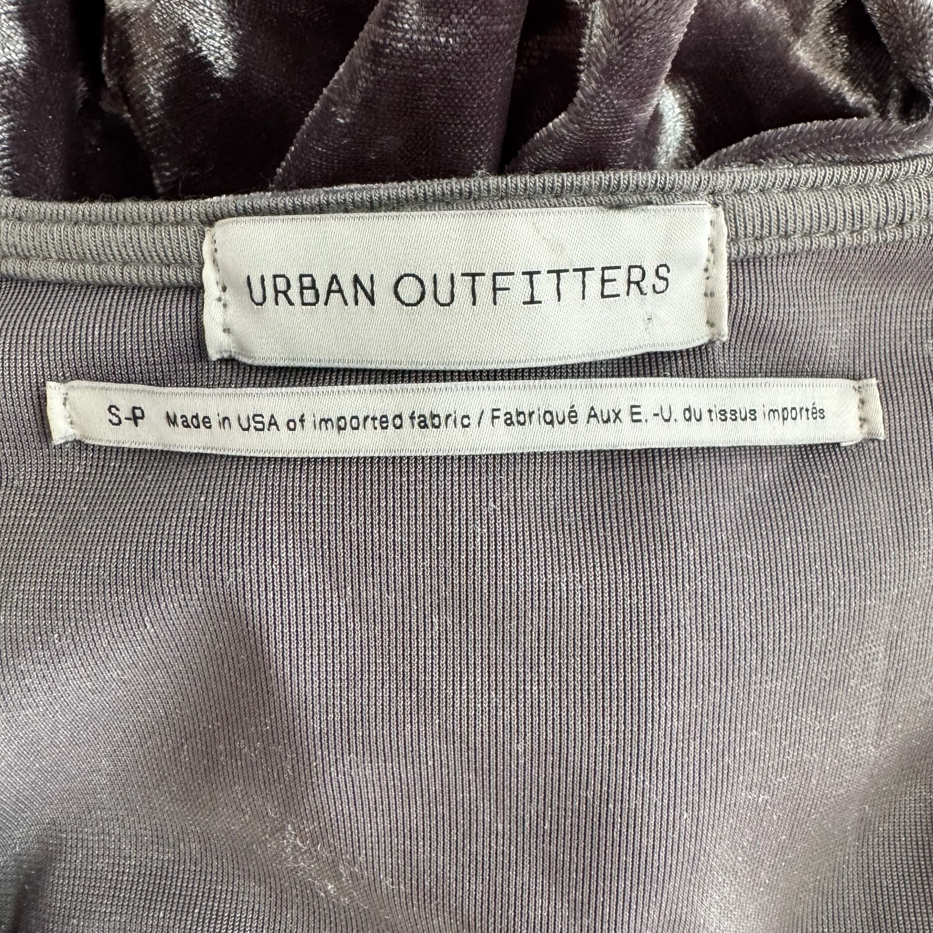 Urban Outfitters Crushed Velvet Jumpsuit Size S Gray homecoming  8