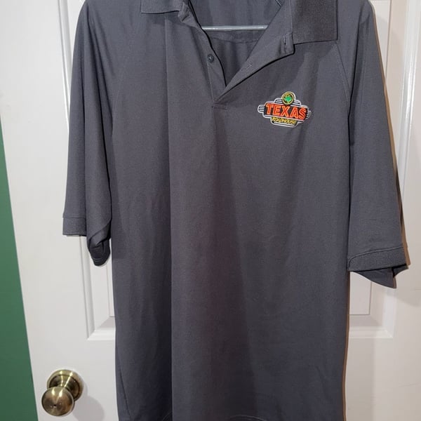 Port Authority Texas Roadhouse Polo Shirt Size XL Gray