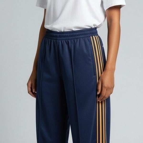 Urban Outfitters Track Pants Size XS Wide Leg Navy Blue
