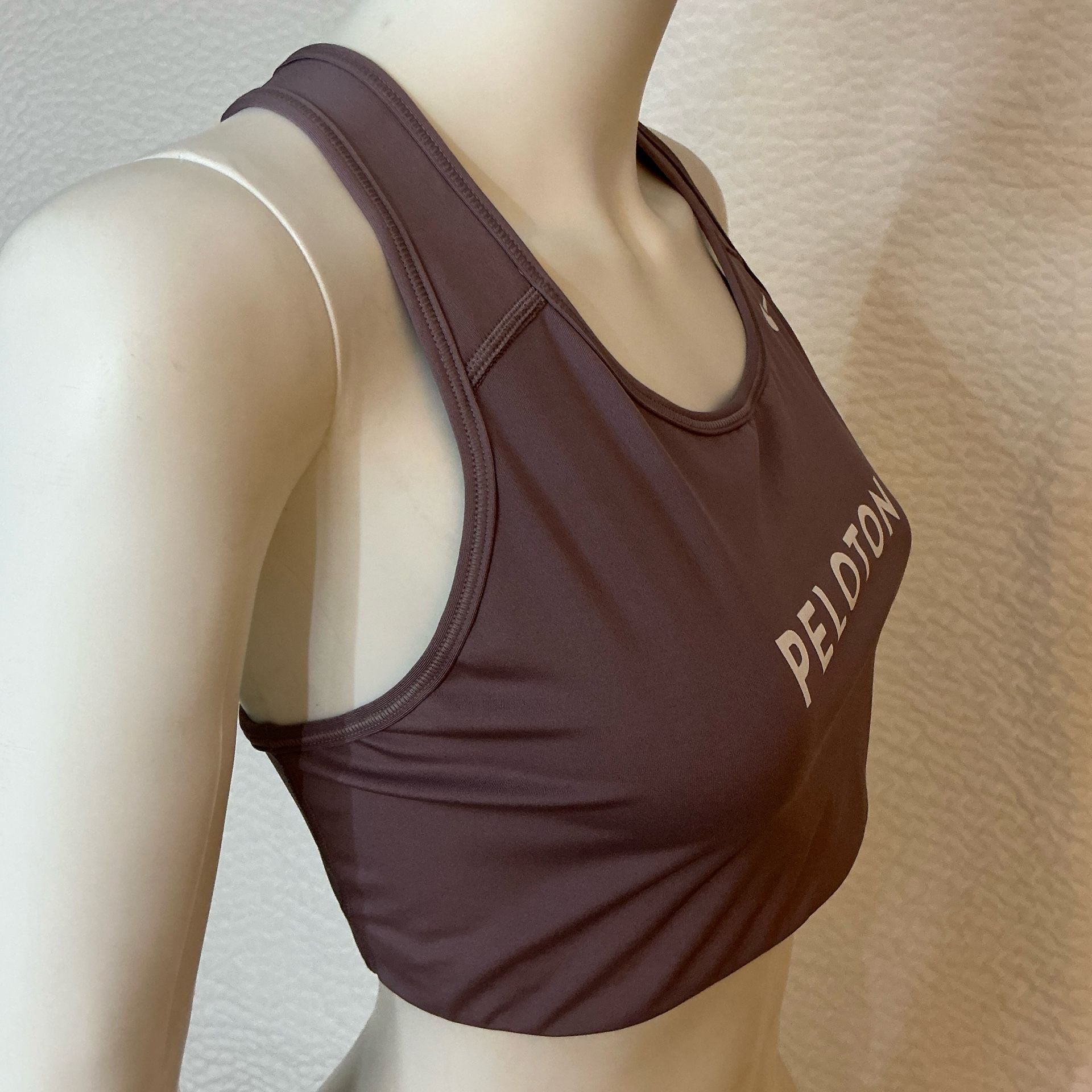 Nike Peloton Sports Bra Size XL Purple Dri-Fit Racerback Cropped Top 6