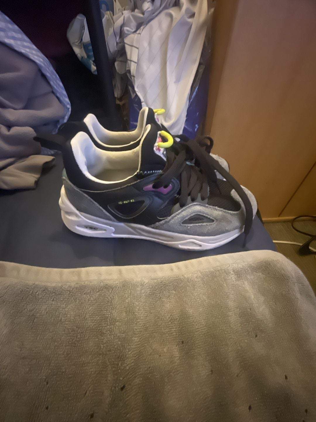 Puma TRC Blaze Chance Black White Sneakers Size 5C 1