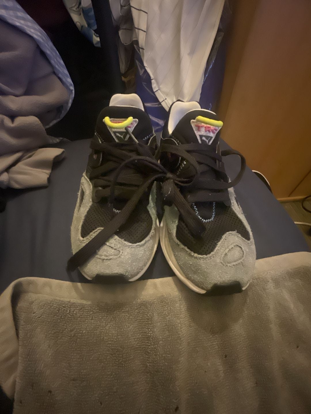 Puma TRC Blaze Chance Black White Sneakers Size 5C 2