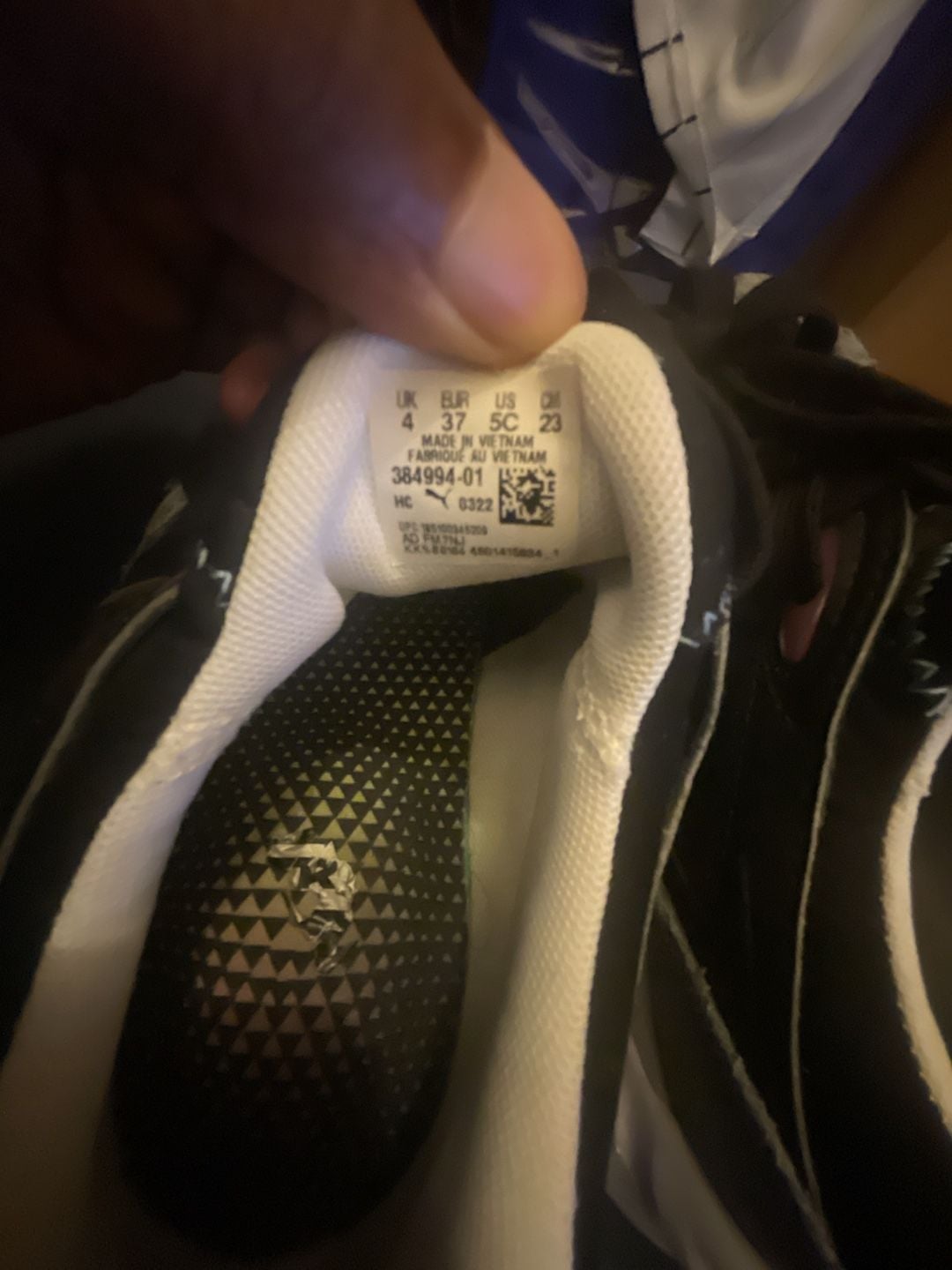 Puma TRC Blaze Chance Black White Sneakers Size 5C 5