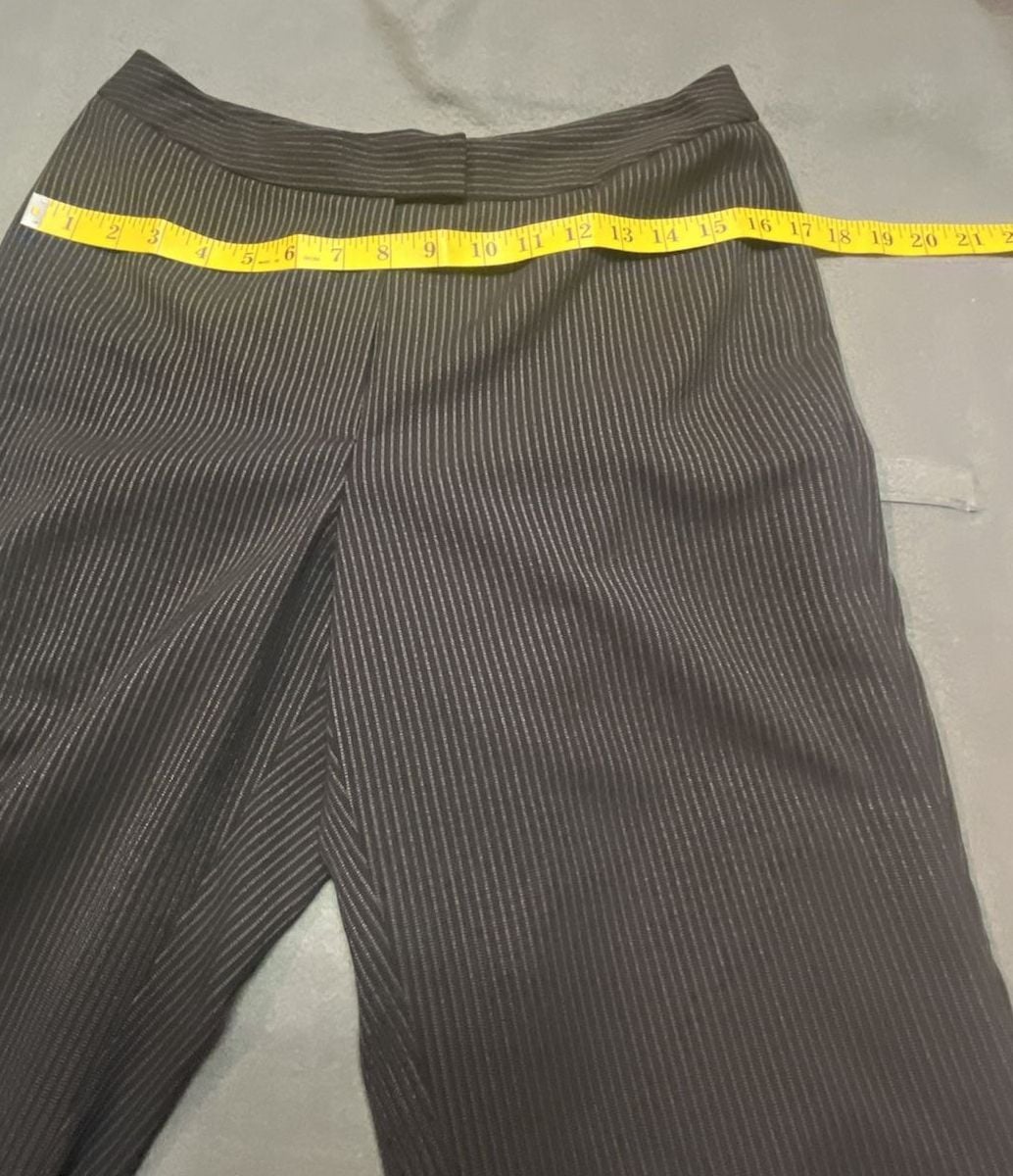 Jones New York Suit Petite 8P Black Pinstripe Blazer Pants Set 14