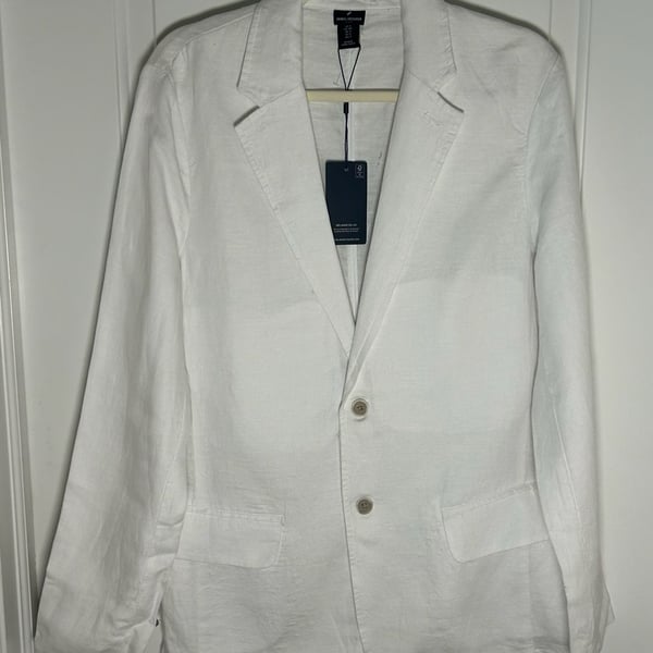 Daniel Hechter Linen Blend Mens Blazer
Size S
White Sport Coat