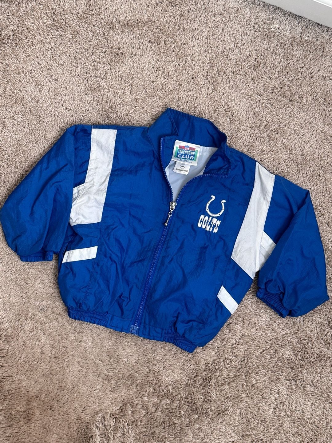 Vintage Kids Colts Blue windbreaker Jacket 2