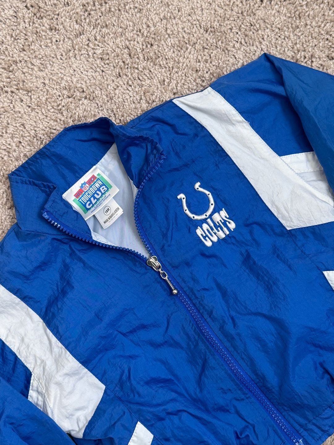 Vintage Kids Colts Blue windbreaker Jacket 3