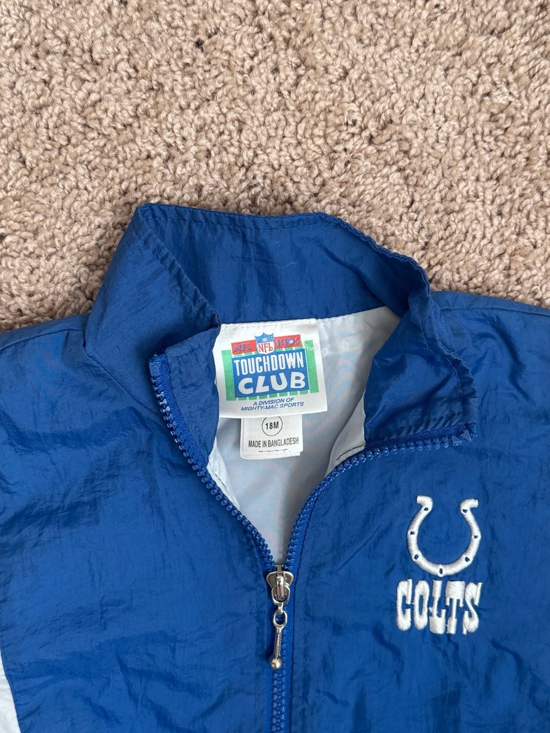 Vintage Kids Colts Blue windbreaker Jacket 4