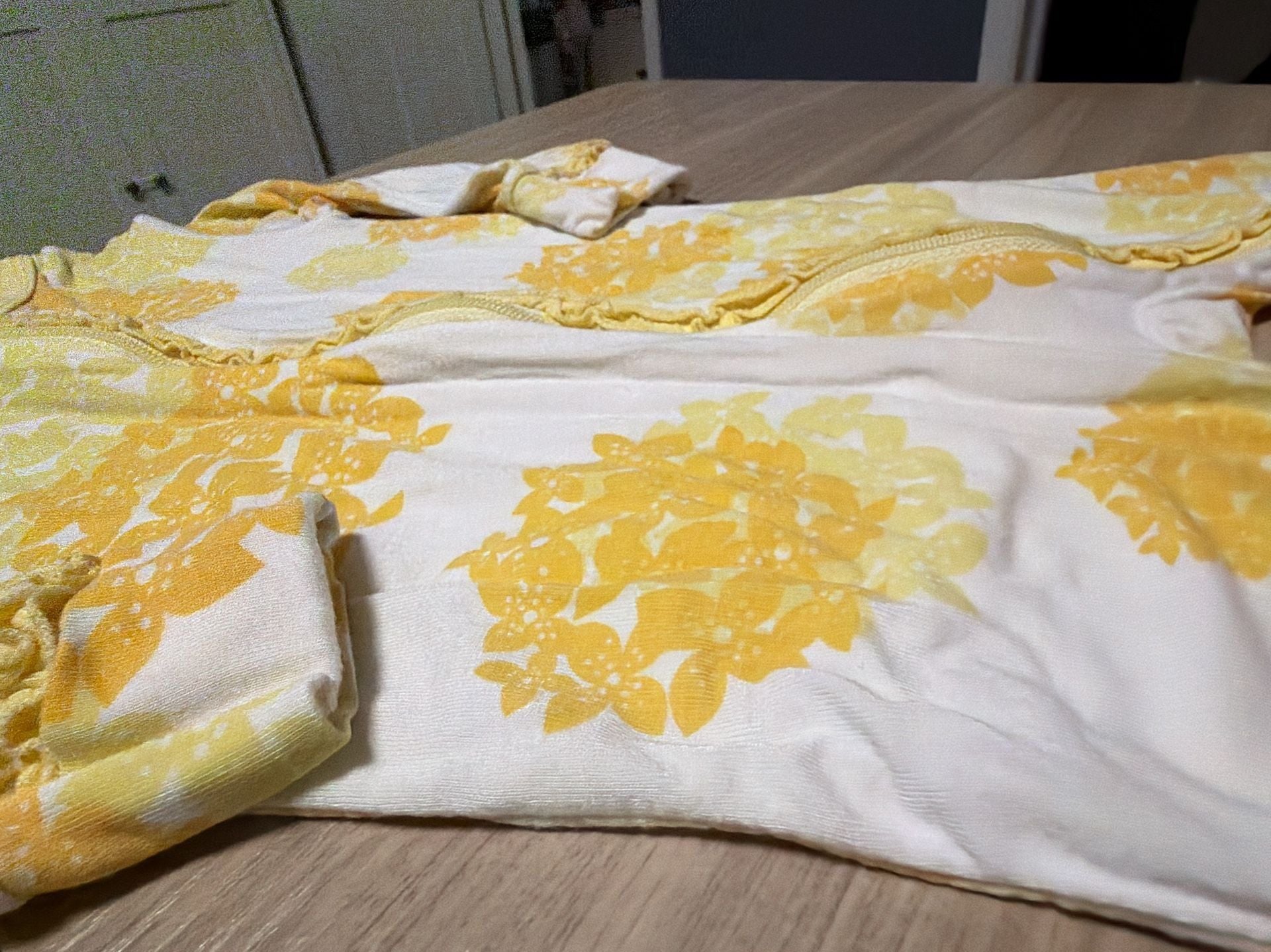 KicKee Pants Yellow Floral Bamboo Footed Pajamas 12-18 Months 6
