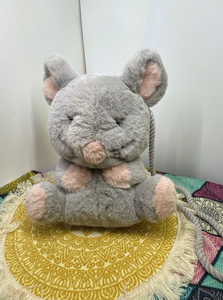 Faux Fur Mouse Bag - , 2