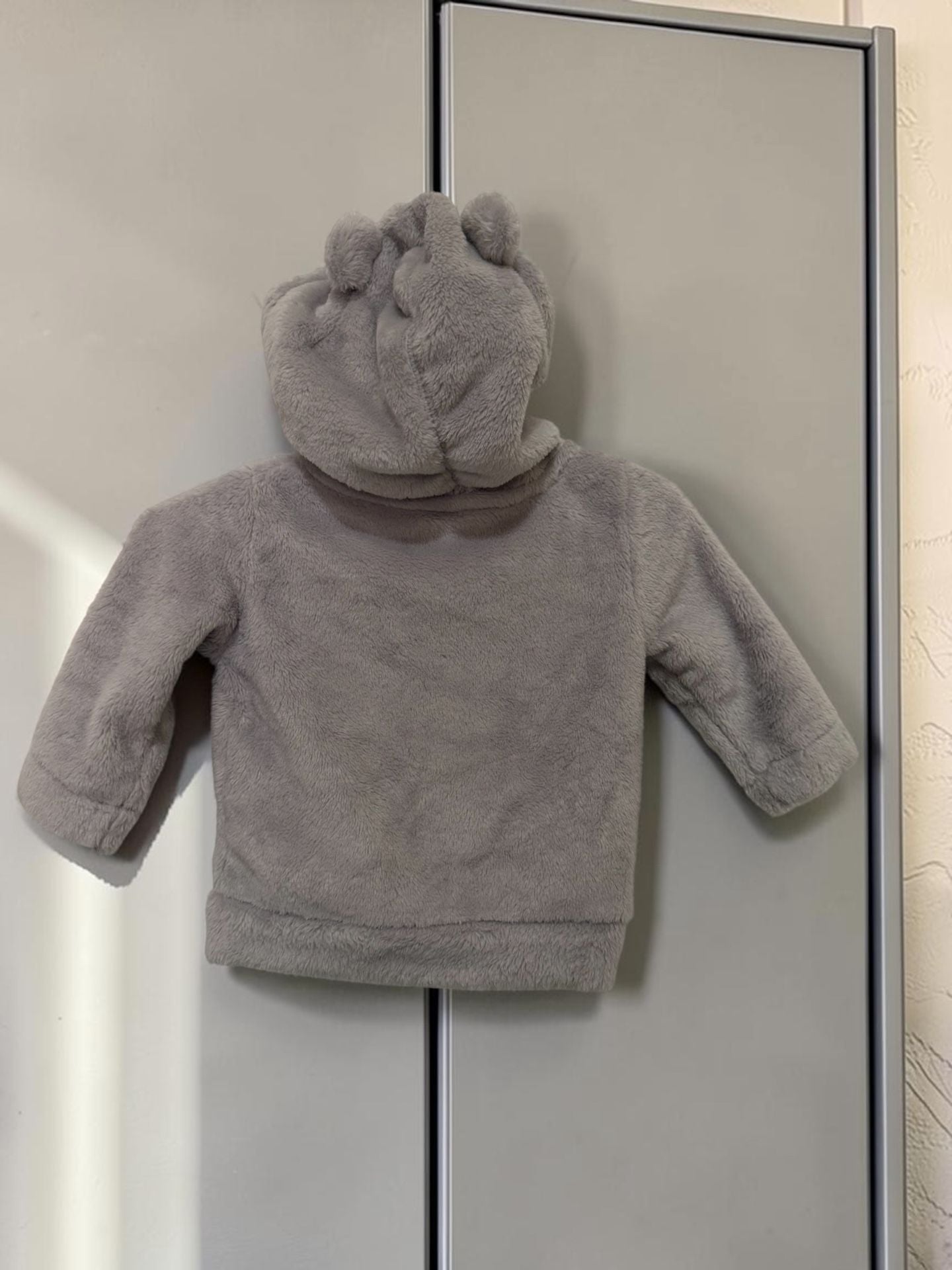 Carter's Zip Up Jacket Size 6m Grey Fleece Bear Ears 5