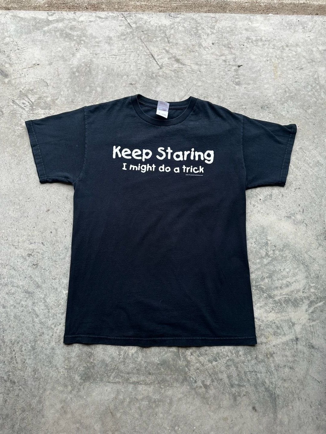 Thunder Creek Keep Staring I Might Do A Trick T-Shirt Size XL Black 2