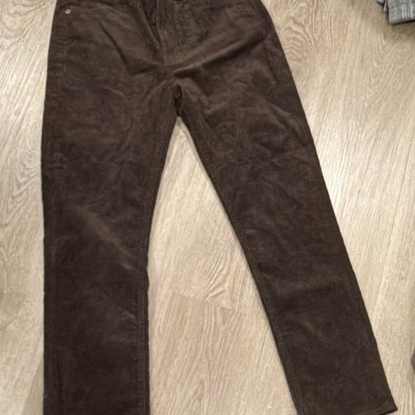 Gap Vintage Slim High Rise Corduroy Pants Size 28 6R Brown